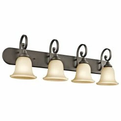 Hot Sale 😀 Gracewood Hollow Feraoun Collection 4-light Olde Bronze Bath/Vanity Light 🎁