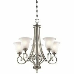 Brand new ✔️ Gracewood Hollow Feraoun Collection 5-light Brushed Nickel LED Chandelier 🧨