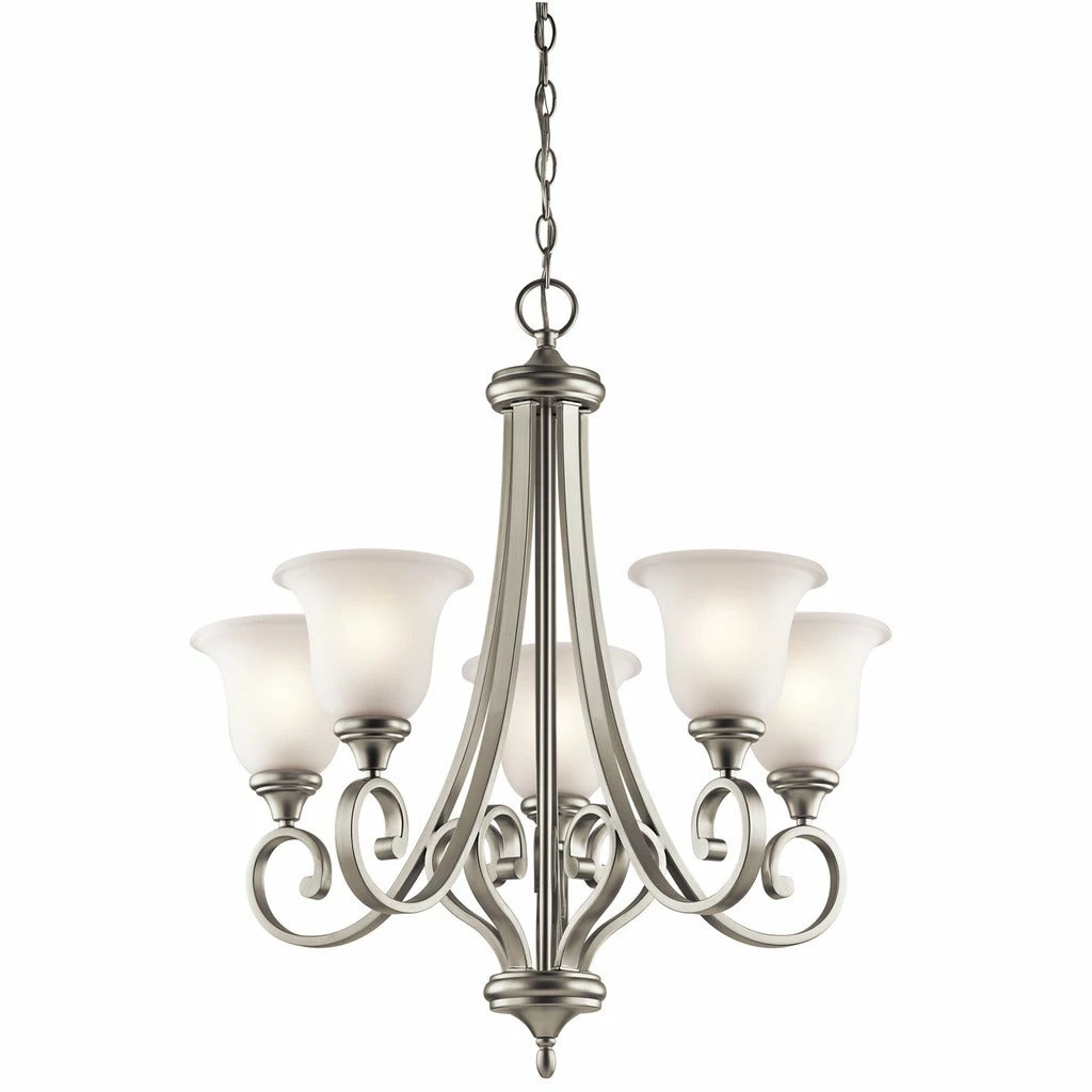 Brand new โ๏ธ Gracewood Hollow Feraoun Collection 5-light Brushed Nickel LED Chandelier ๐งจ