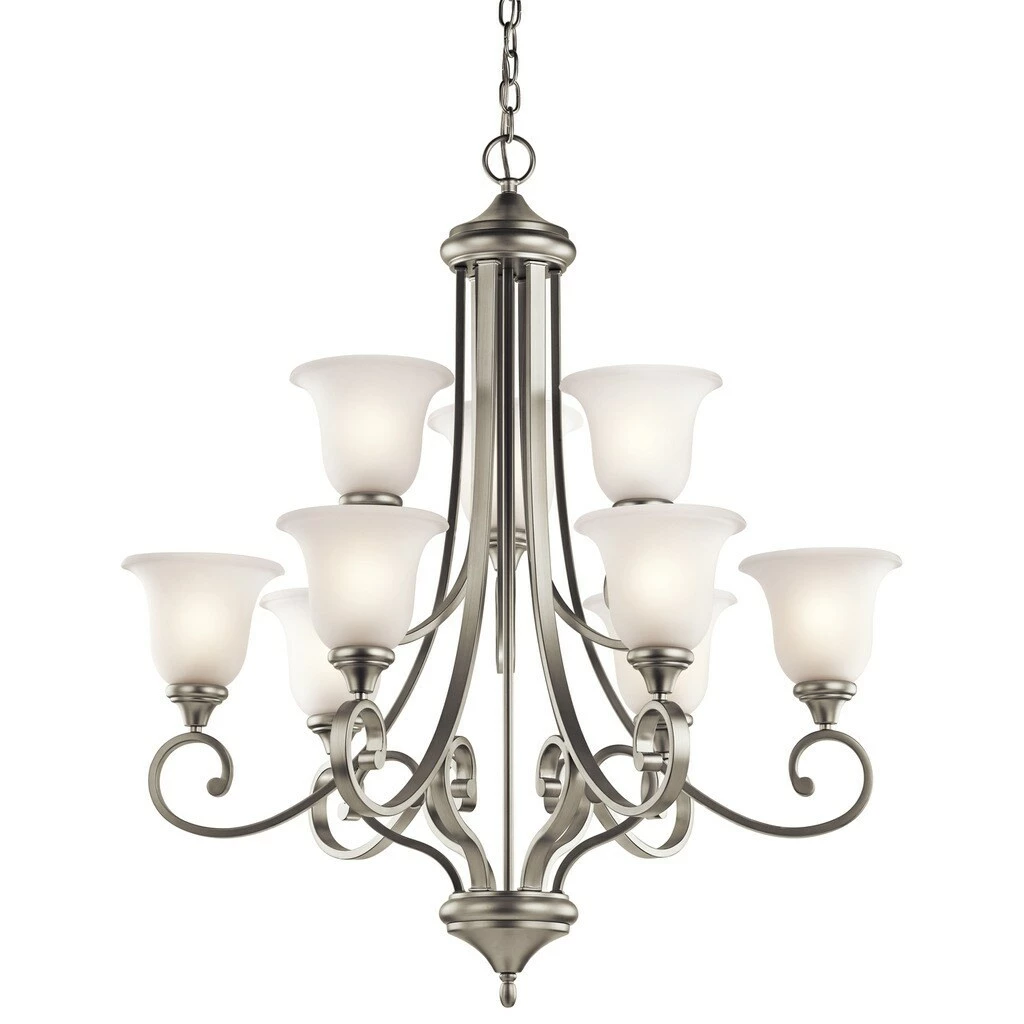 Wholesale 🔔 Gracewood Hollow Feraoun 9-light Brushed Nickel Chandelier 🎁