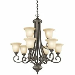 Best reviews of 🛒 Gracewood Hollow Feraoun Collection 9-light 2-tier Olde Bronze Chandelier 🤩