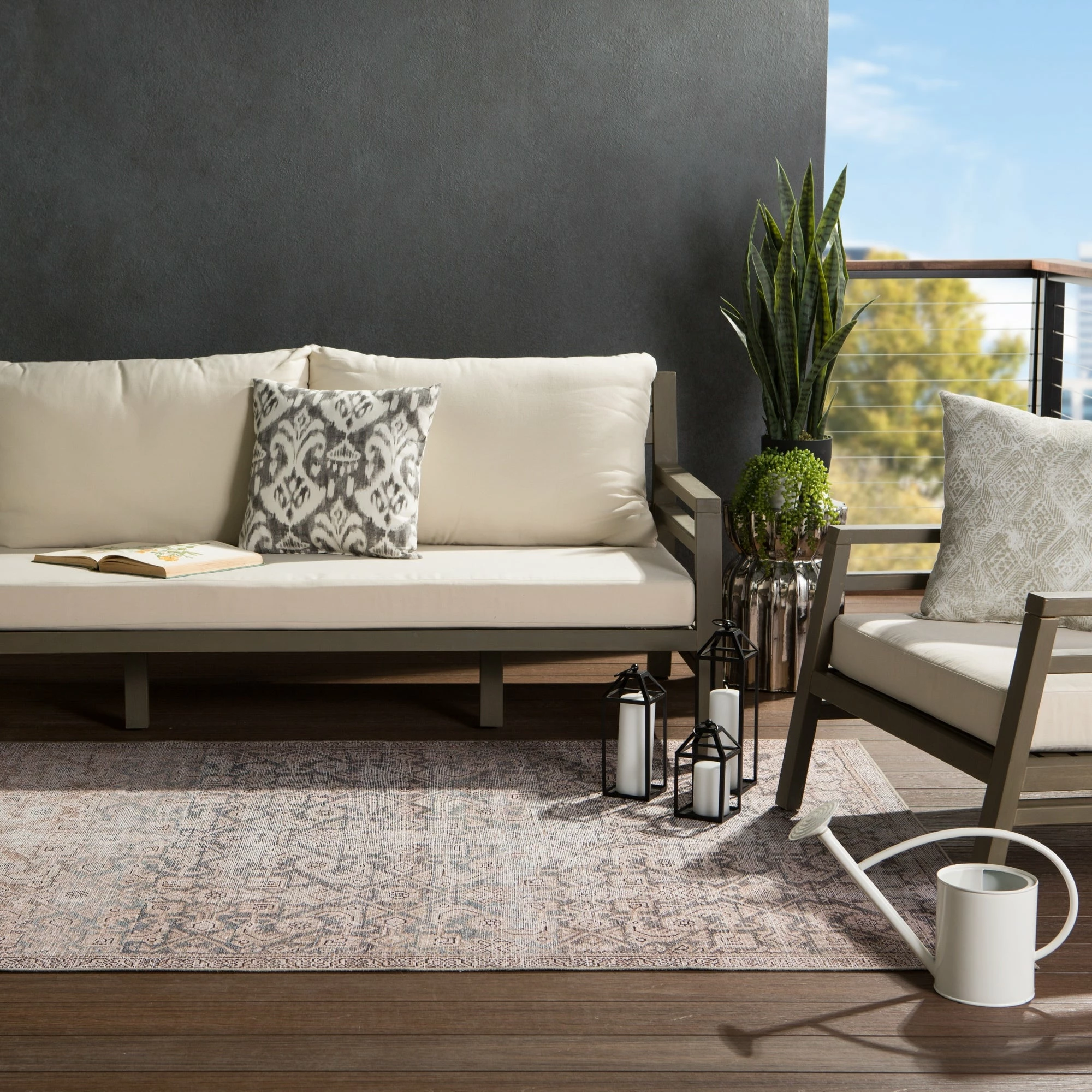 Budget ✨ Gracewood Hollow Dabydeen Indoor/Outdoor Trellis Peach And Blue Area Rug ✨ - Image 2