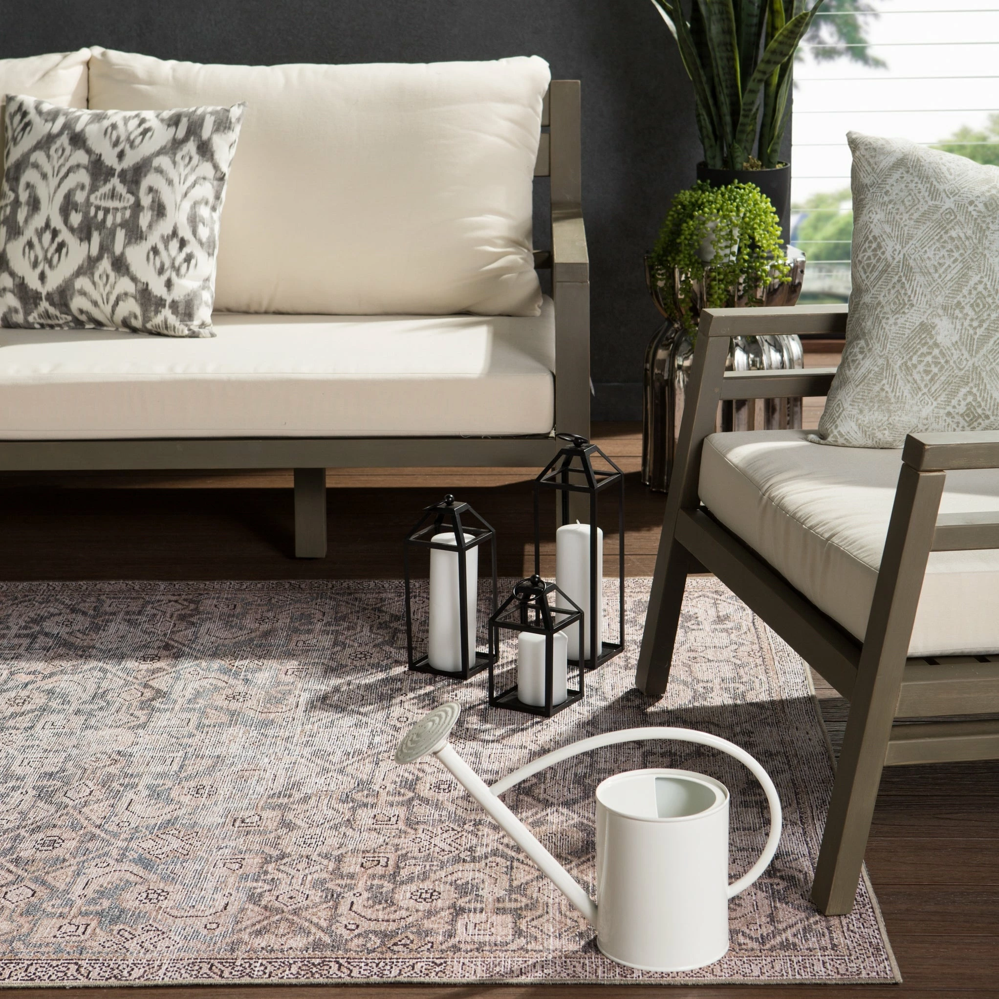 Budget ✨ Gracewood Hollow Dabydeen Indoor/Outdoor Trellis Peach And Blue Area Rug ✨ - Image 5