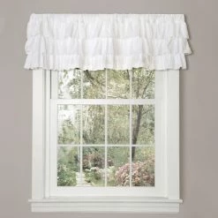 Cheapest 😉 Gracewood Hollow Quist White Ruffled Valance - 84x18 ✨