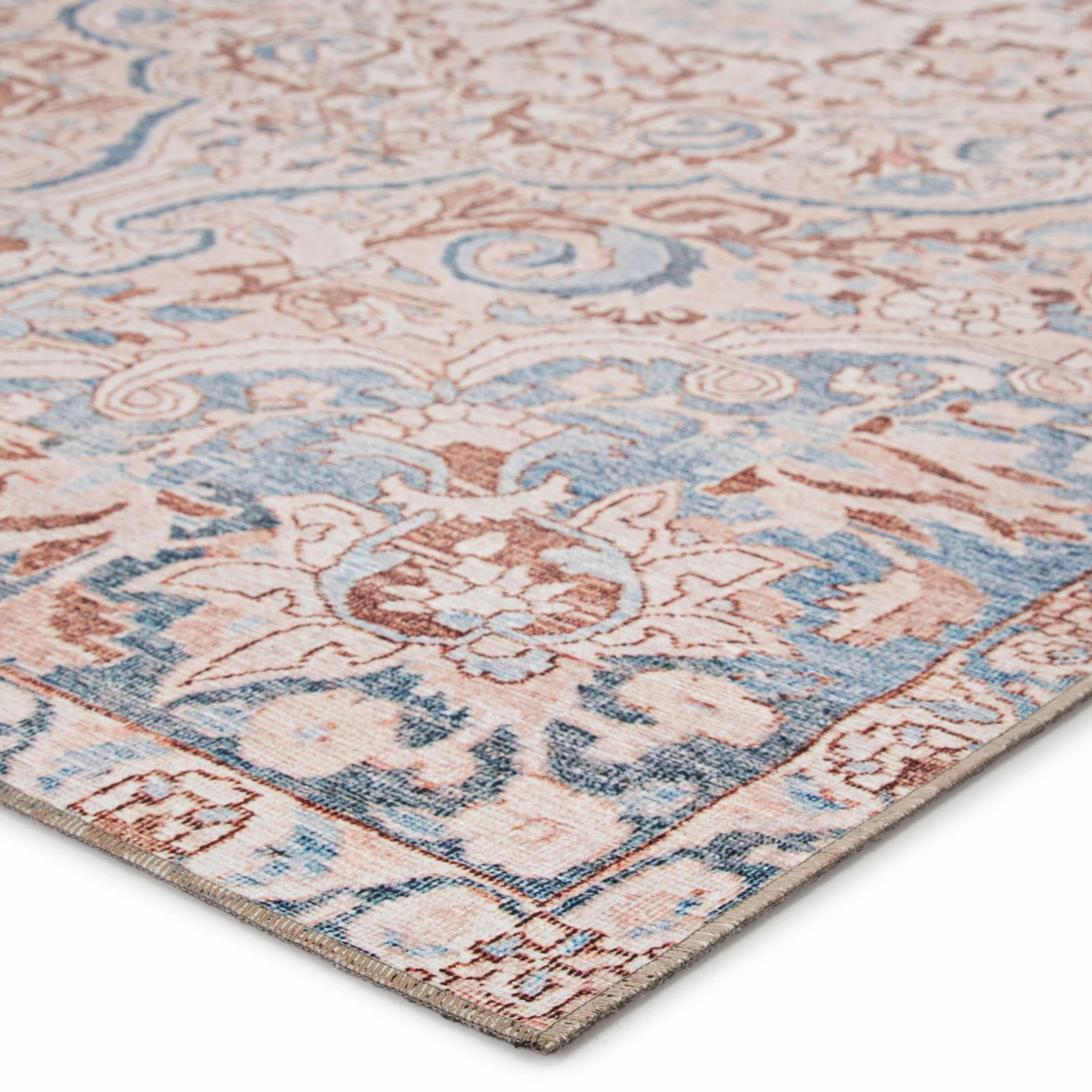 Hot Sale ๐ Gracewood Hollow Dadzie Indoor/Outdoor Blue And Light Pink Medallion Area Rug โญ 6 Hot Sale ๐ Gracewood Hollow Dadzie Indoor/Outdoor Blue And Light Pink Medallion Area Rug โญ - Image 4