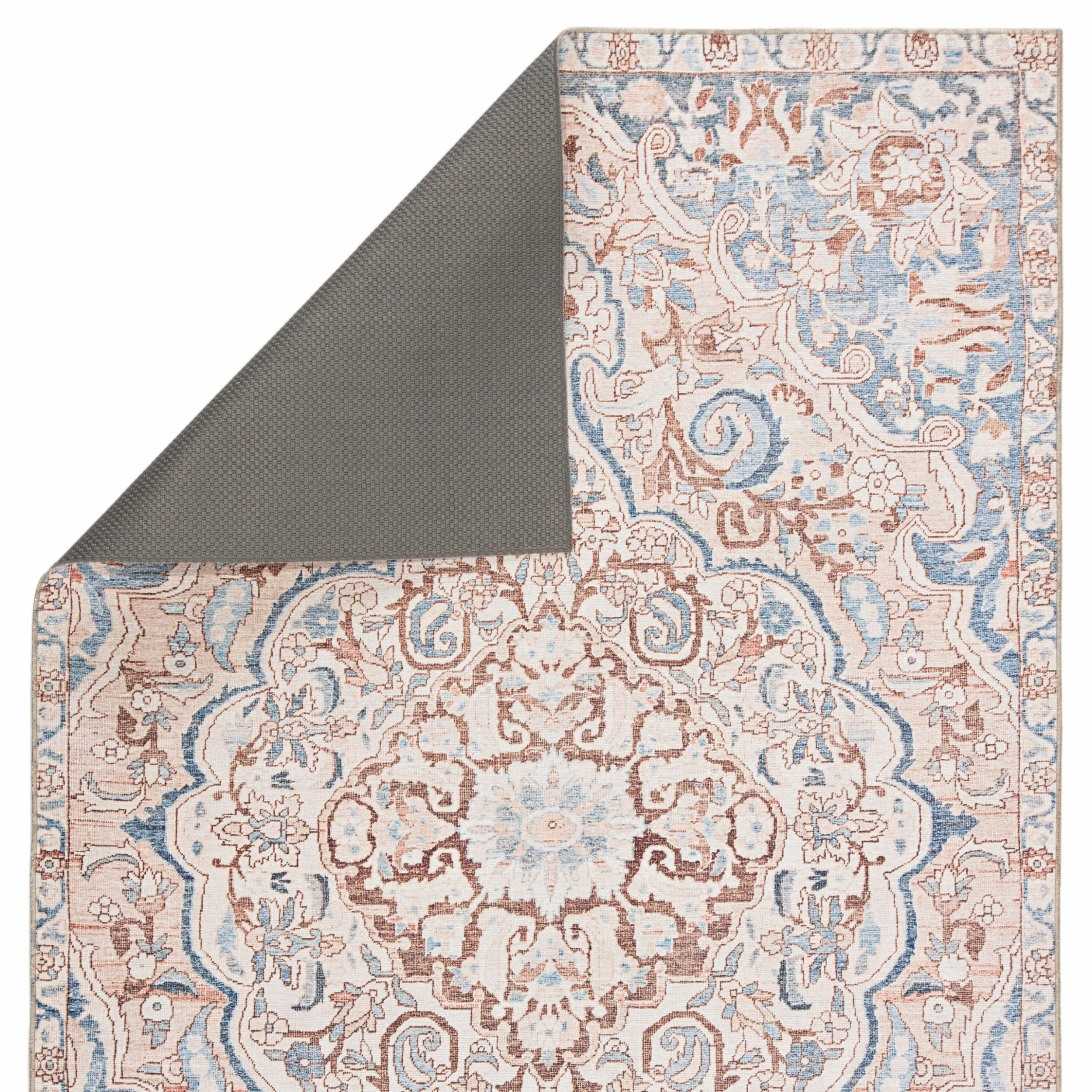 Hot Sale ๐ Gracewood Hollow Dadzie Indoor/Outdoor Blue And Light Pink Medallion Area Rug โญ 7 Hot Sale ๐ Gracewood Hollow Dadzie Indoor/Outdoor Blue And Light Pink Medallion Area Rug โญ - Image 5