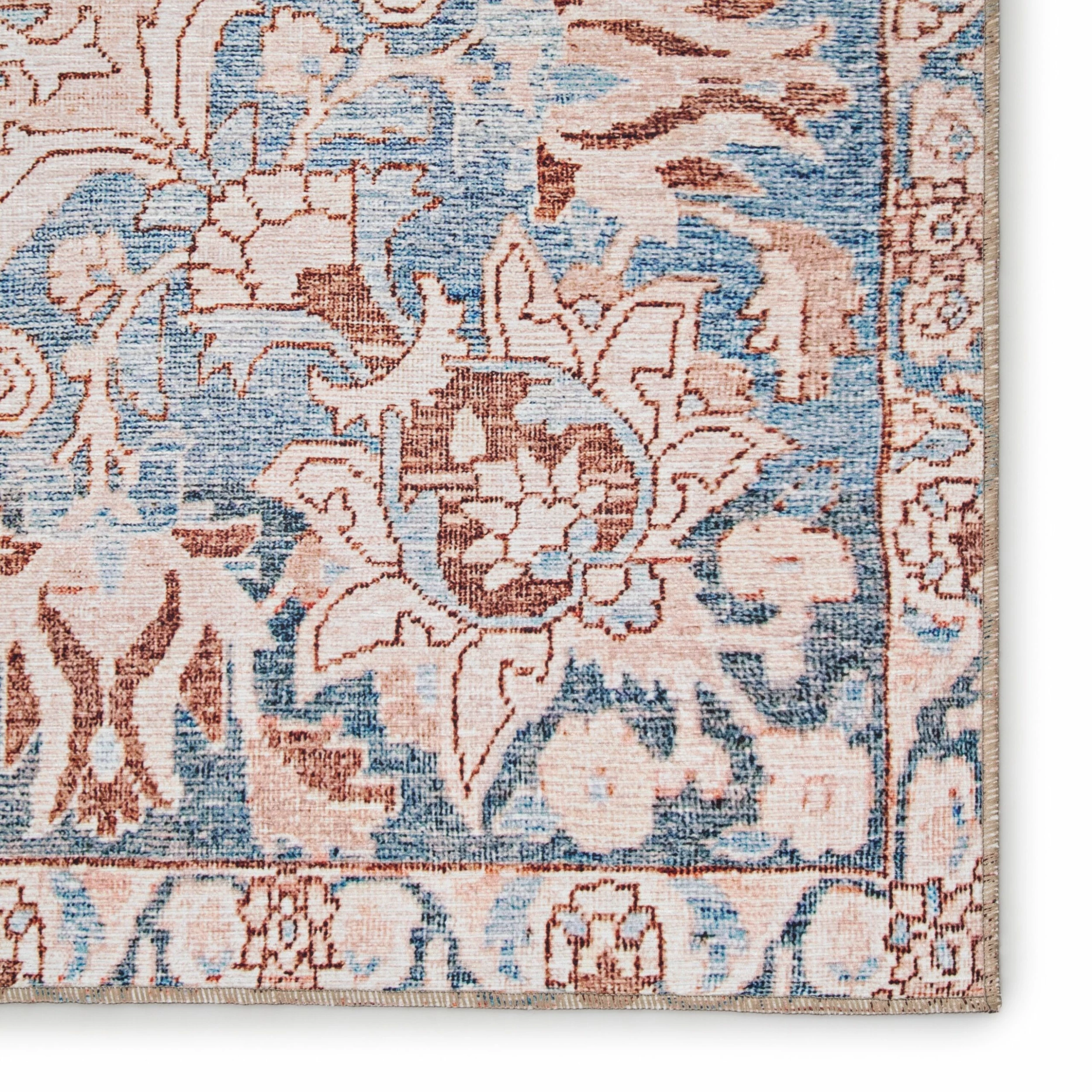 Hot Sale ๐ Gracewood Hollow Dadzie Indoor/Outdoor Blue And Light Pink Medallion Area Rug โญ 8 Hot Sale ๐ Gracewood Hollow Dadzie Indoor/Outdoor Blue And Light Pink Medallion Area Rug โญ - Image 6