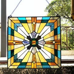 Discount 😍 Gracewood Hollow Cao Mission-style Glass Window Panel/Suncatcher ⌛