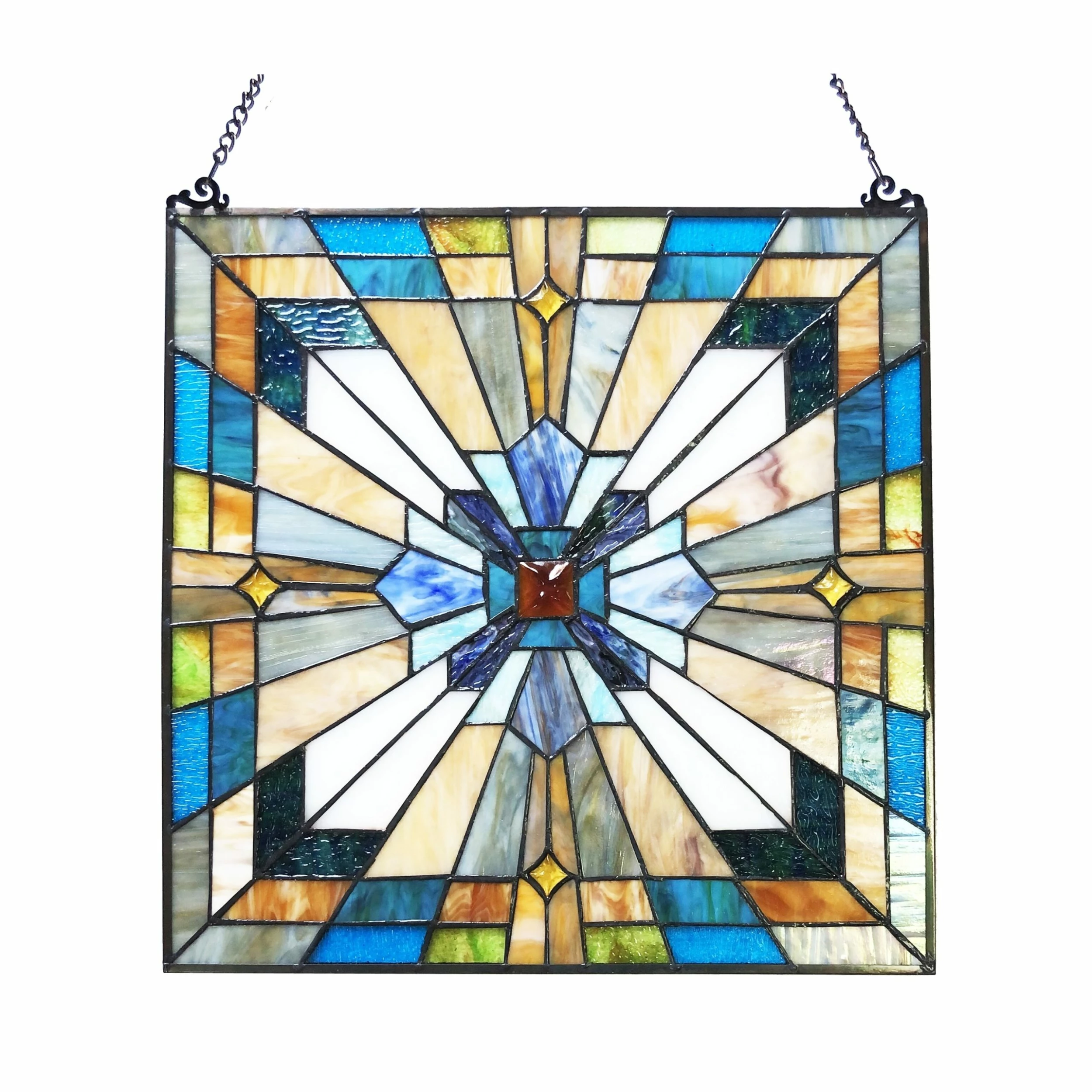 Discount ๐ Gracewood Hollow Cao Mission-style Glass Window Panel/Suncatcher โ 5 Discount ๐ Gracewood Hollow Cao Mission-style Glass Window Panel/Suncatcher โ - Image 3