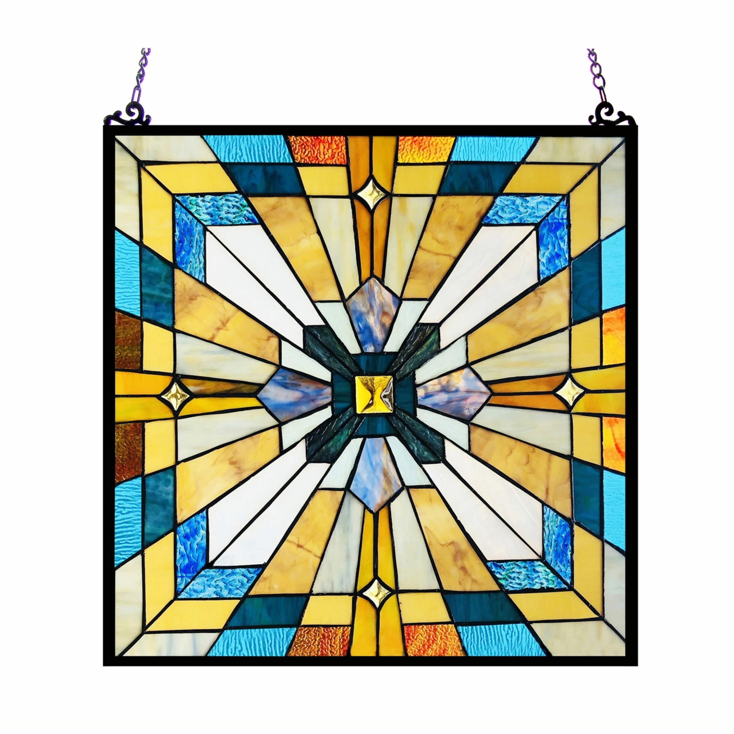 Discount ๐ Gracewood Hollow Cao Mission-style Glass Window Panel/Suncatcher โ 4 Discount ๐ Gracewood Hollow Cao Mission-style Glass Window Panel/Suncatcher โ - Image 2