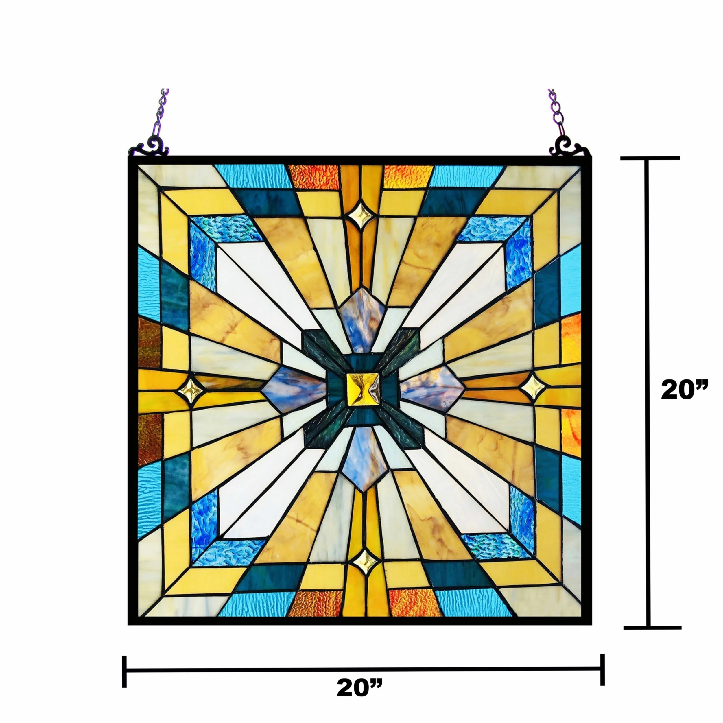 Discount ๐ Gracewood Hollow Cao Mission-style Glass Window Panel/Suncatcher โ 6 Discount ๐ Gracewood Hollow Cao Mission-style Glass Window Panel/Suncatcher โ - Image 4
