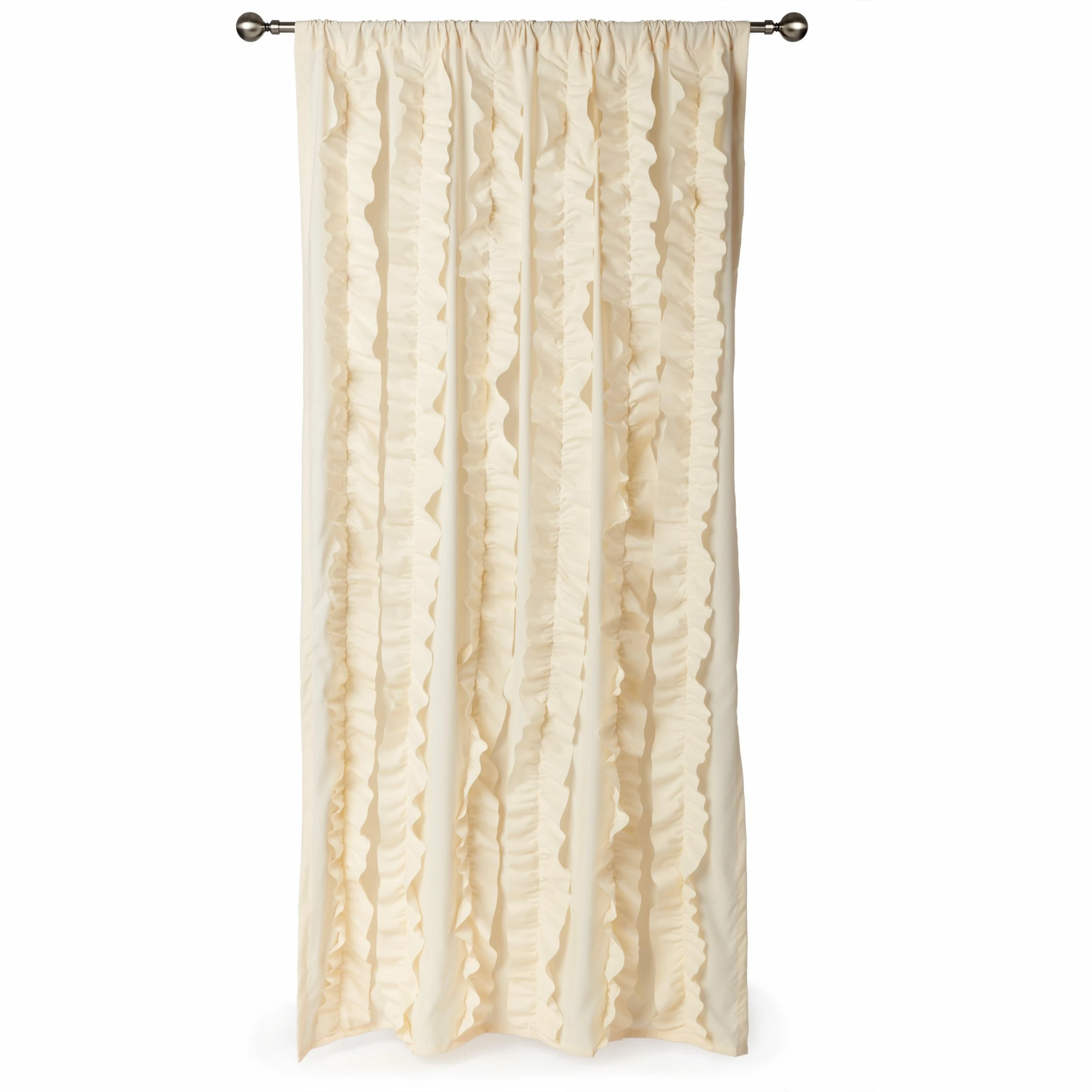 Best deal 😍 Gracewood Hollow Quist Ruffled Single Curtain Panel - 54 X 84 - 54 X 84 Ivory 🥰 6 Best deal 😍 Gracewood Hollow Quist Ruffled Single Curtain Panel - 54 X 84 - 54 X 84 Ivory 🥰 - Image 4
