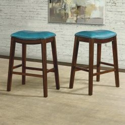 Hot Sale 😉 Gracewood Hollow Parpetsi 30-inch Rubberwood Backless Bar Stool With Upholstered Seat Blue 🎁 20 Hot Sale 😉 Gracewood Hollow Parpetsi 30-inch Rubberwood Backless Bar Stool With Upholstered Seat Blue 🎁 -Gracewood Hollow shop Picket House Furnishings Bowen 30 Backless Bar Stool in Blue N A 0d182ec5 c072 4fcb 9f4c adfded51361b