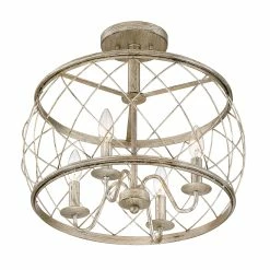 Cheapest 🧨 Gracewood Hollow Muzaka Silver Leaf Steel Semi-flush 4-light Mount - Century Silver Leaf ✔️ -Gracewood Hollow shop Quoizel Dury Semi Flush 4 Light Century Silver Leaf 0eda6f49 e05e 47f0 bf03 95d489a44e0c