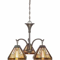 Coupon ⌛ Gracewood Hollow Qosja 3-light Vintage Bronze Tiffany Chandelier 👏