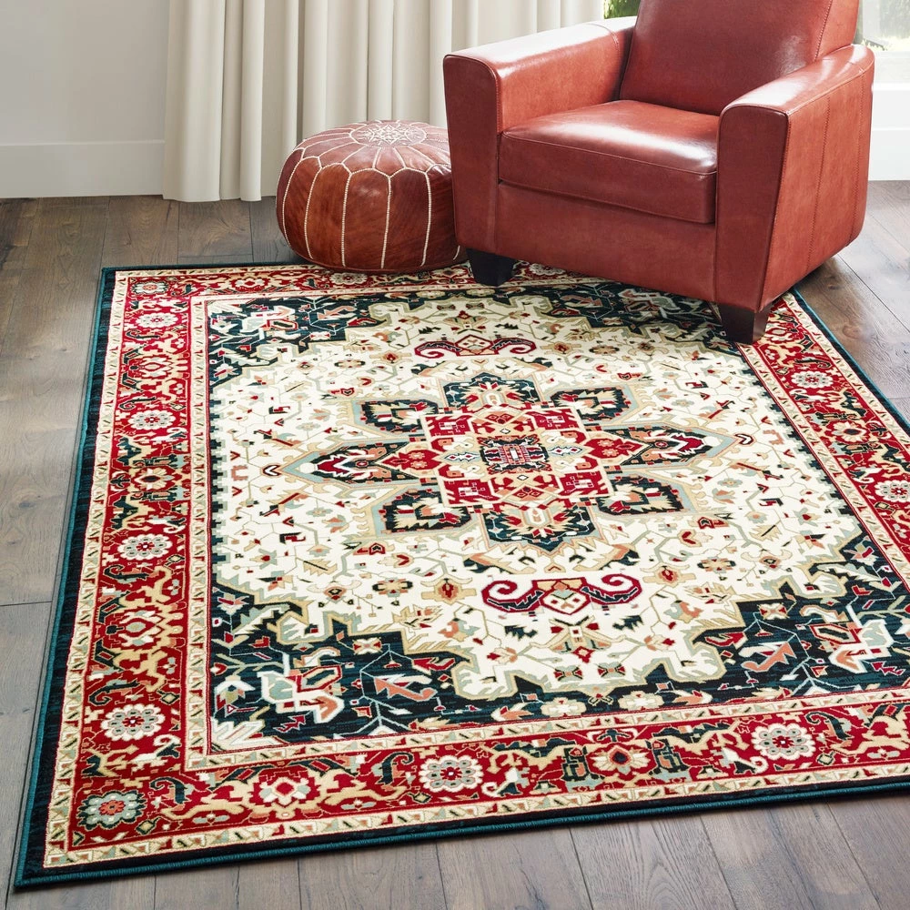 Hot Sale 🎁 Gracewood Hollow Adair Medallion Area Rug Red/cream ❤️ 3 Hot Sale 🎁 Gracewood Hollow Adair Medallion Area Rug Red/cream ❤️