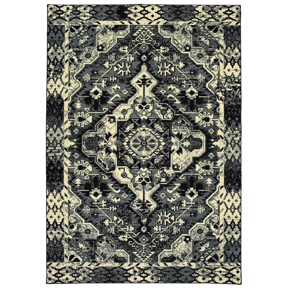 Hot Sale โจ Gracewood Hollow Moss Medallion Black/ Ivory Micro Fiber Rug Black/cream ๐ 7 Hot Sale โจ Gracewood Hollow Moss Medallion Black/ Ivory Micro Fiber Rug Black/cream ๐ - Image 5