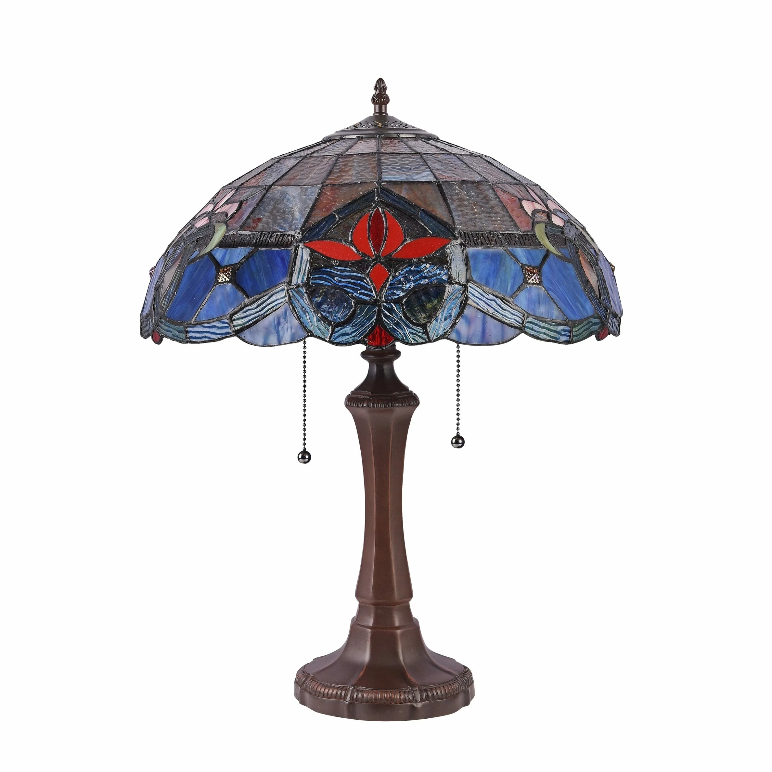 Budget β Gracewood Hollow Kalonji 2-light Dark Bronze Table Lamp With Multicolored Stained Glass Dome Shade π 4 Budget β Gracewood Hollow Kalonji 2-light Dark Bronze Table Lamp With Multicolored Stained Glass Dome Shade π - Image 2