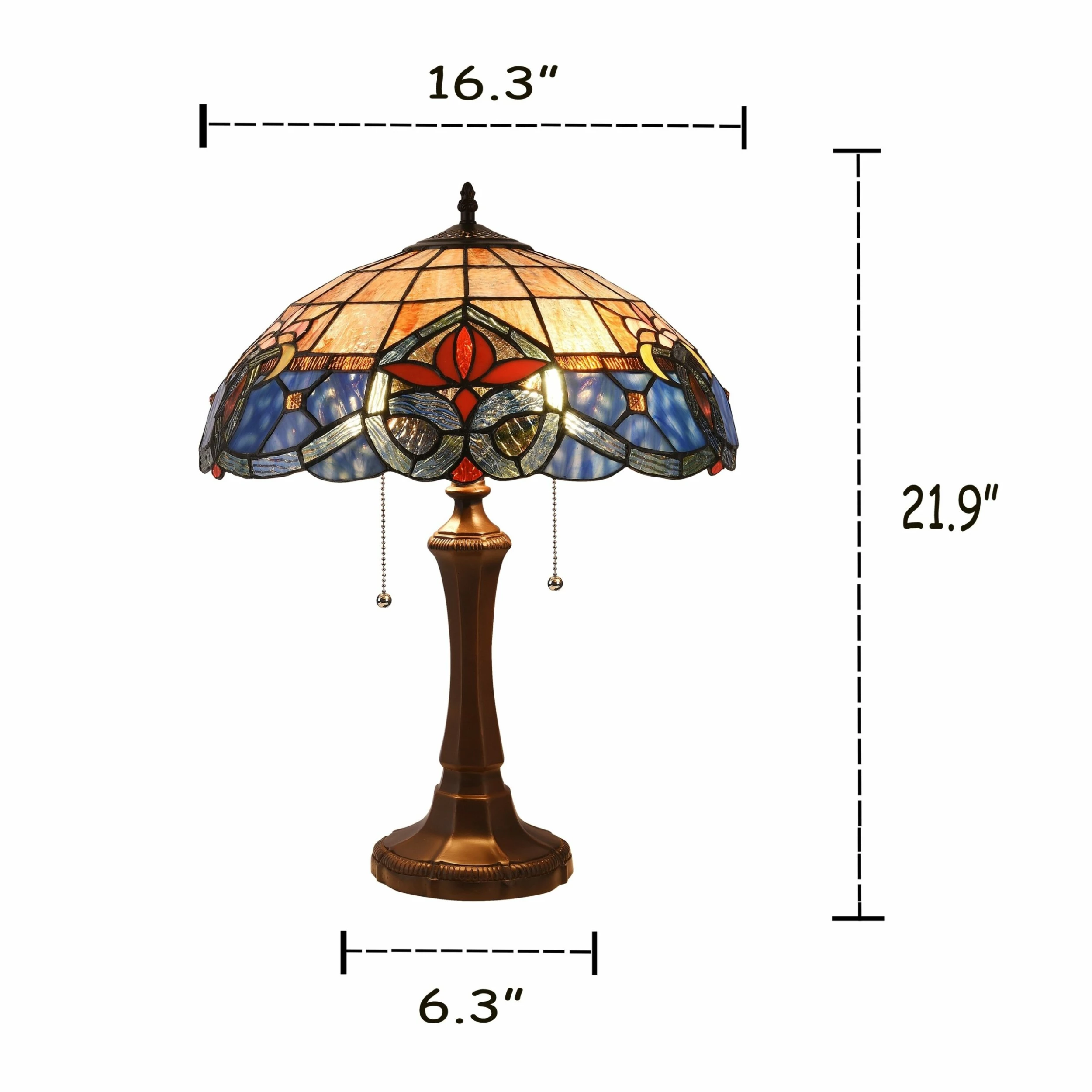 Budget β Gracewood Hollow Kalonji 2-light Dark Bronze Table Lamp With Multicolored Stained Glass Dome Shade π 8 Budget β Gracewood Hollow Kalonji 2-light Dark Bronze Table Lamp With Multicolored Stained Glass Dome Shade π - Image 6