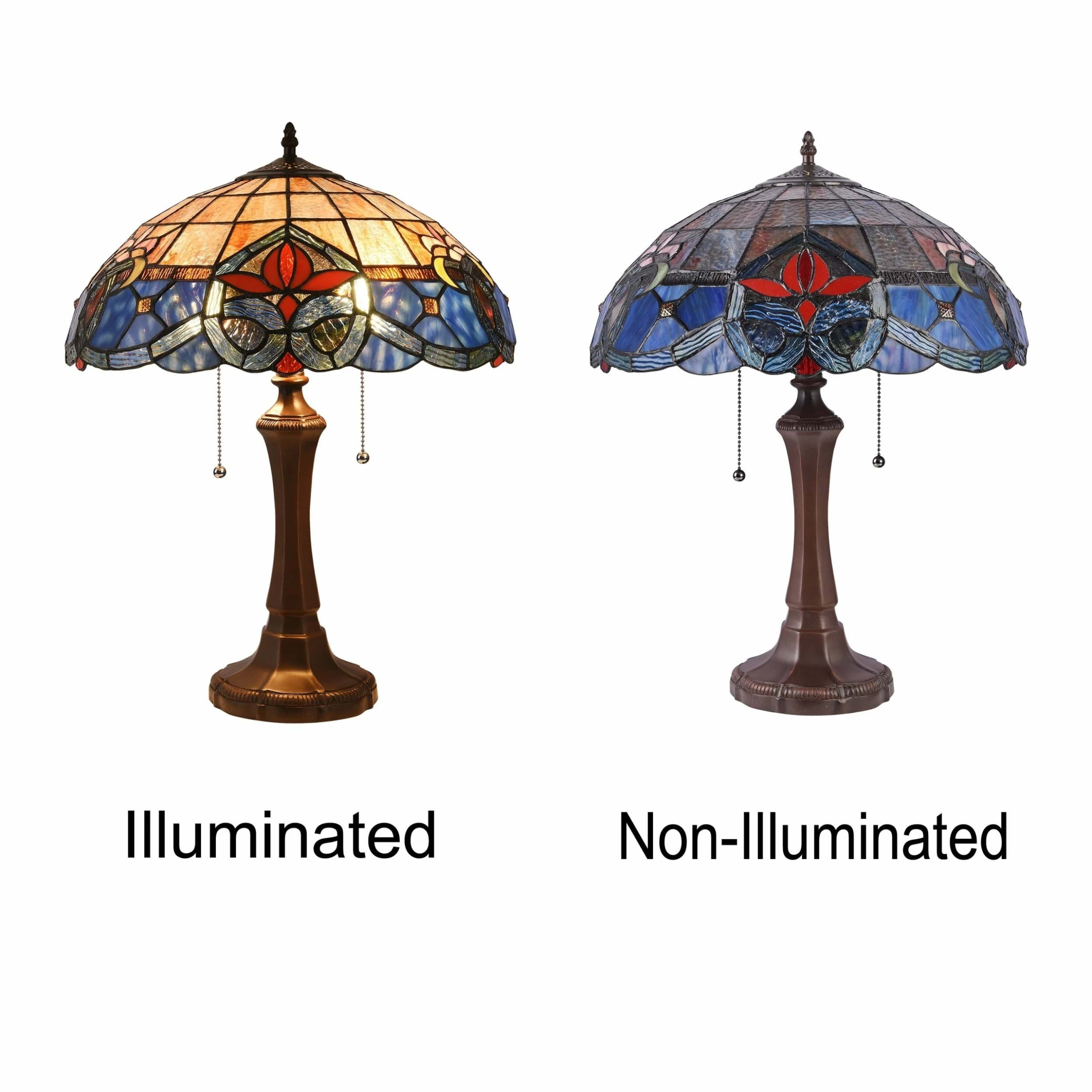 Budget β Gracewood Hollow Kalonji 2-light Dark Bronze Table Lamp With Multicolored Stained Glass Dome Shade π 5 Budget β Gracewood Hollow Kalonji 2-light Dark Bronze Table Lamp With Multicolored Stained Glass Dome Shade π - Image 3