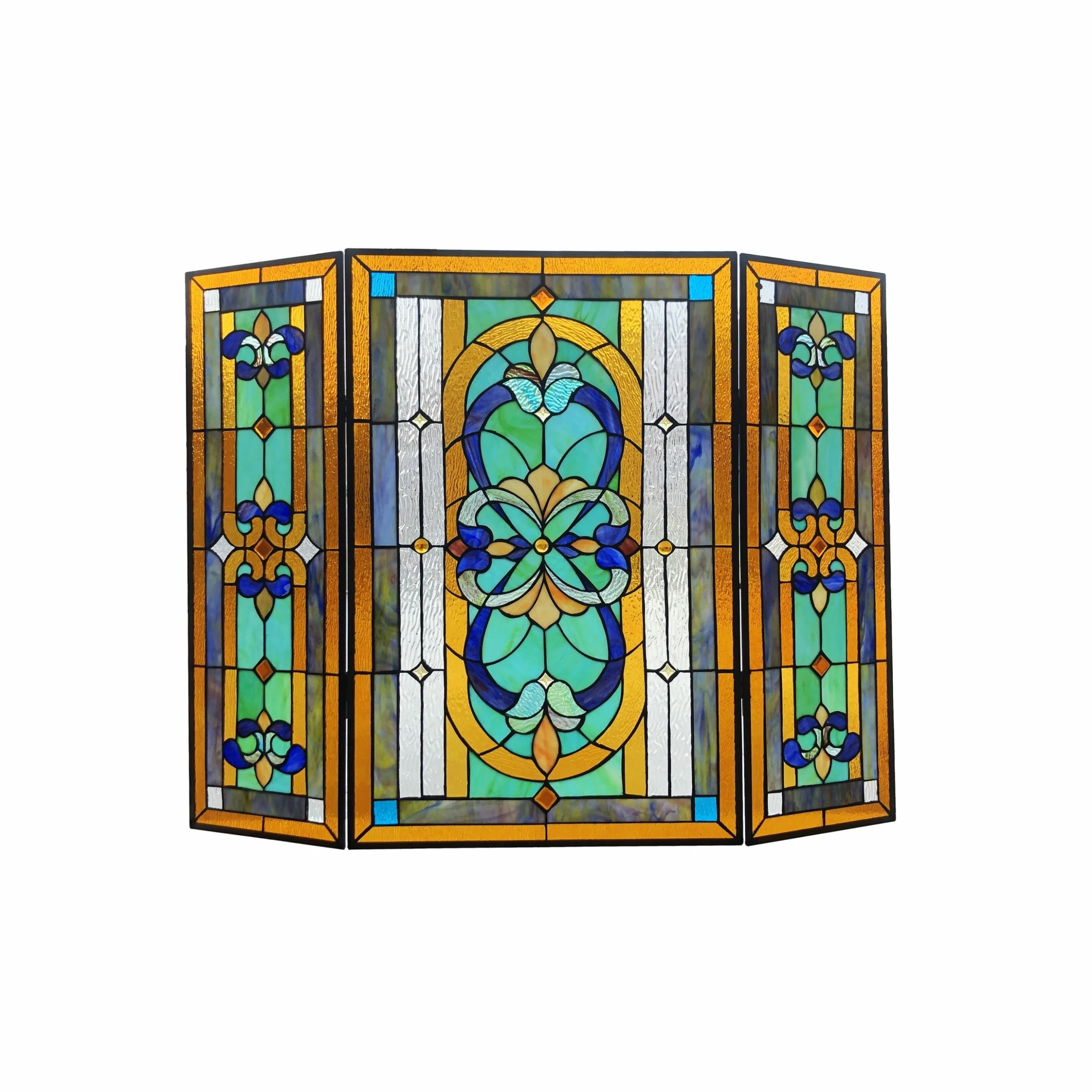 Cheapest 😍 Gracewood Hollow Casper Multicolored 3-panel Fireplace Screen 👏 4 Cheapest 😍 Gracewood Hollow Casper Multicolored 3-panel Fireplace Screen 👏 - Image 2