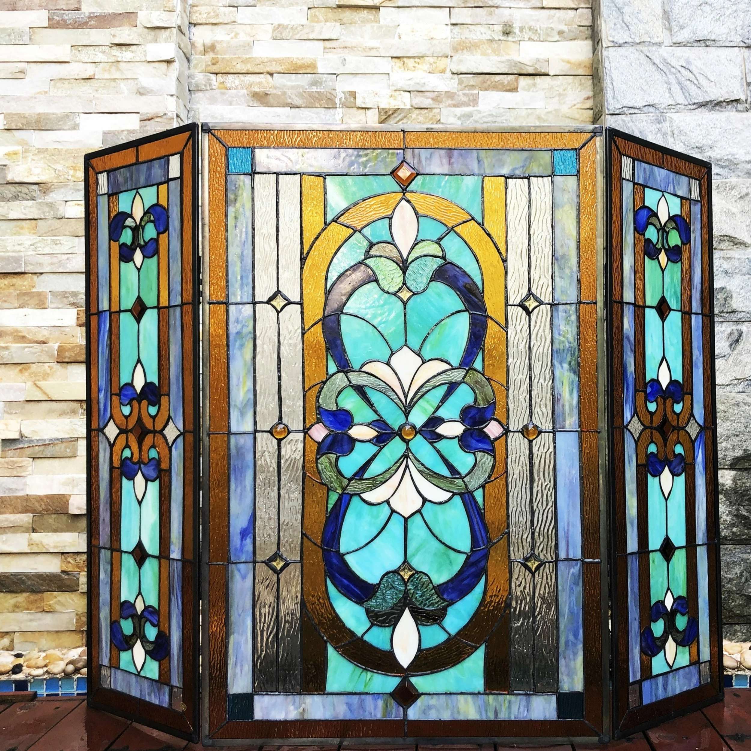 Cheapest 😍 Gracewood Hollow Casper Multicolored 3-panel Fireplace Screen 👏 3 Cheapest 😍 Gracewood Hollow Casper Multicolored 3-panel Fireplace Screen 👏