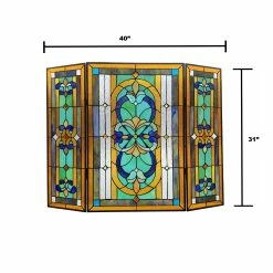 Cheapest 😍 Gracewood Hollow Casper Multicolored 3-panel Fireplace Screen 👏 9 Cheapest 😍 Gracewood Hollow Casper Multicolored 3-panel Fireplace Screen 👏 -Gracewood Hollow shop Tiffany Style 3 panel Fireplace Screen d9b66821 5ad0 428a 8481 667394225f77