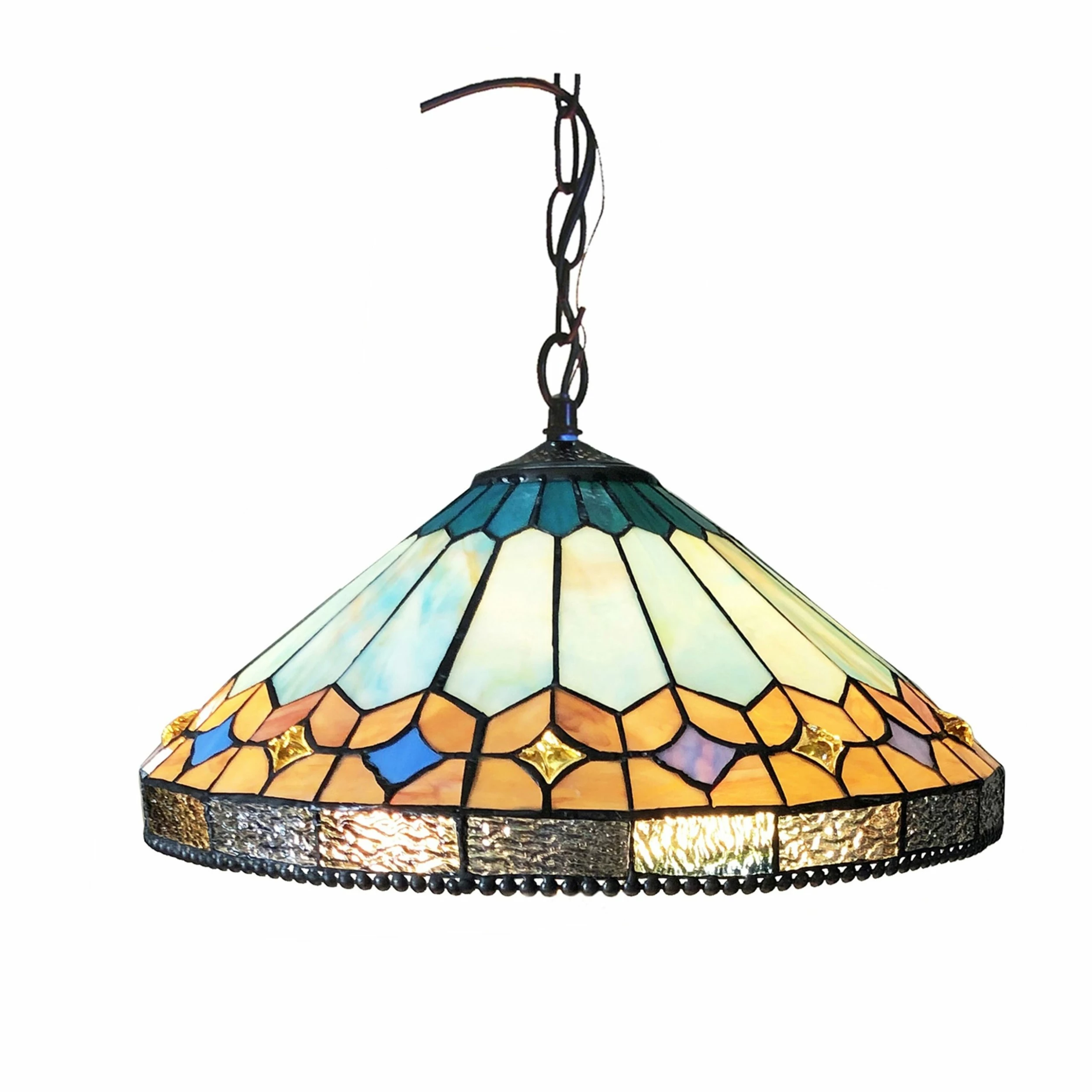 Best reviews of 🎁 Gracewood Hollow Chennault Tiffany-style Geometric 2-light Antique Bronze Pendant With 1 Hang Chain 👍 4 Best reviews of 🎁 Gracewood Hollow Chennault Tiffany-style Geometric 2-light Antique Bronze Pendant With 1 Hang Chain 👍 - Image 2