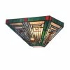 Discount 🎉 Gracewood Hollow Kamatenda 1-light Mission-style Stained Glass Wall Sconce ❤️