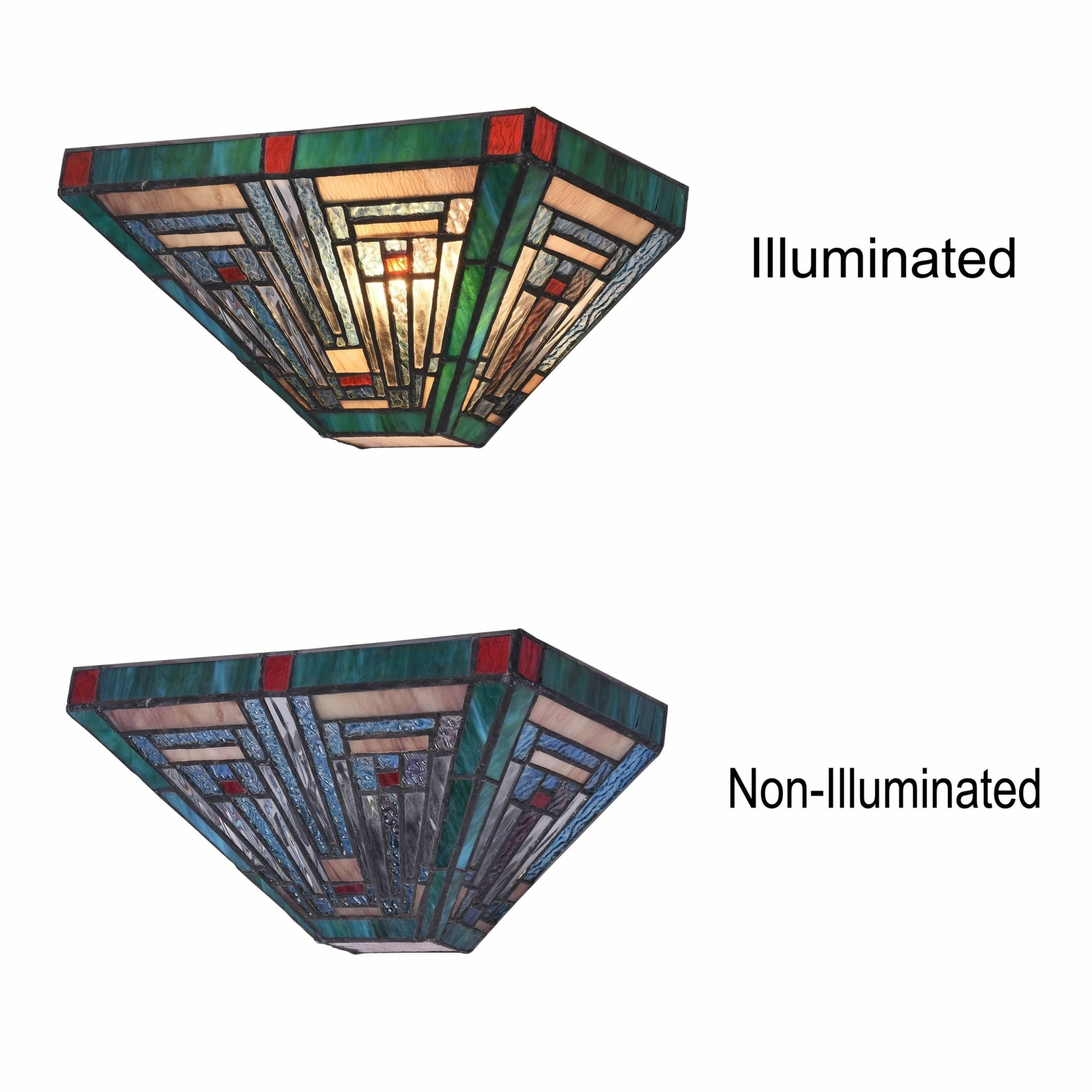 Discount ๐ Gracewood Hollow Kamatenda 1-light Mission-style Stained Glass Wall Sconce โค๏ธ - Image 3