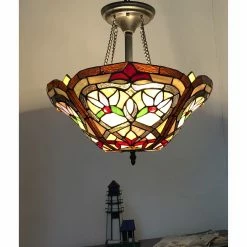 Best Pirce ๐ Gracewood Hollow Choi Tiffany-style 2-light Antique Bronze Semi-flush Mount ๐ฅ