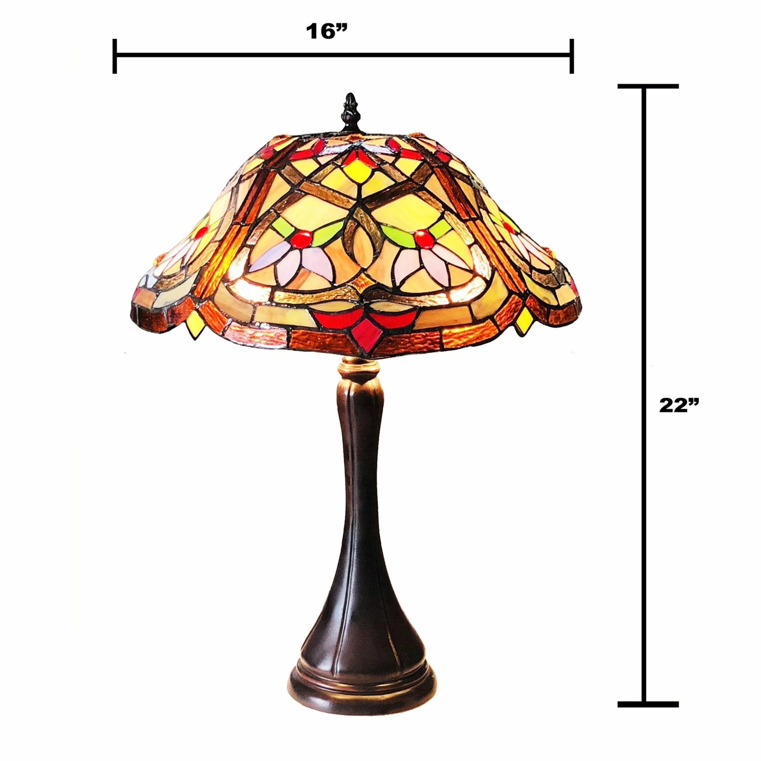 Brand new ๐ Gracewood Hollow Choi Tiffany-style 2-light Antique Bronze Table Lamp ๐ 6 Brand new ๐ Gracewood Hollow Choi Tiffany-style 2-light Antique Bronze Table Lamp ๐ - Image 4