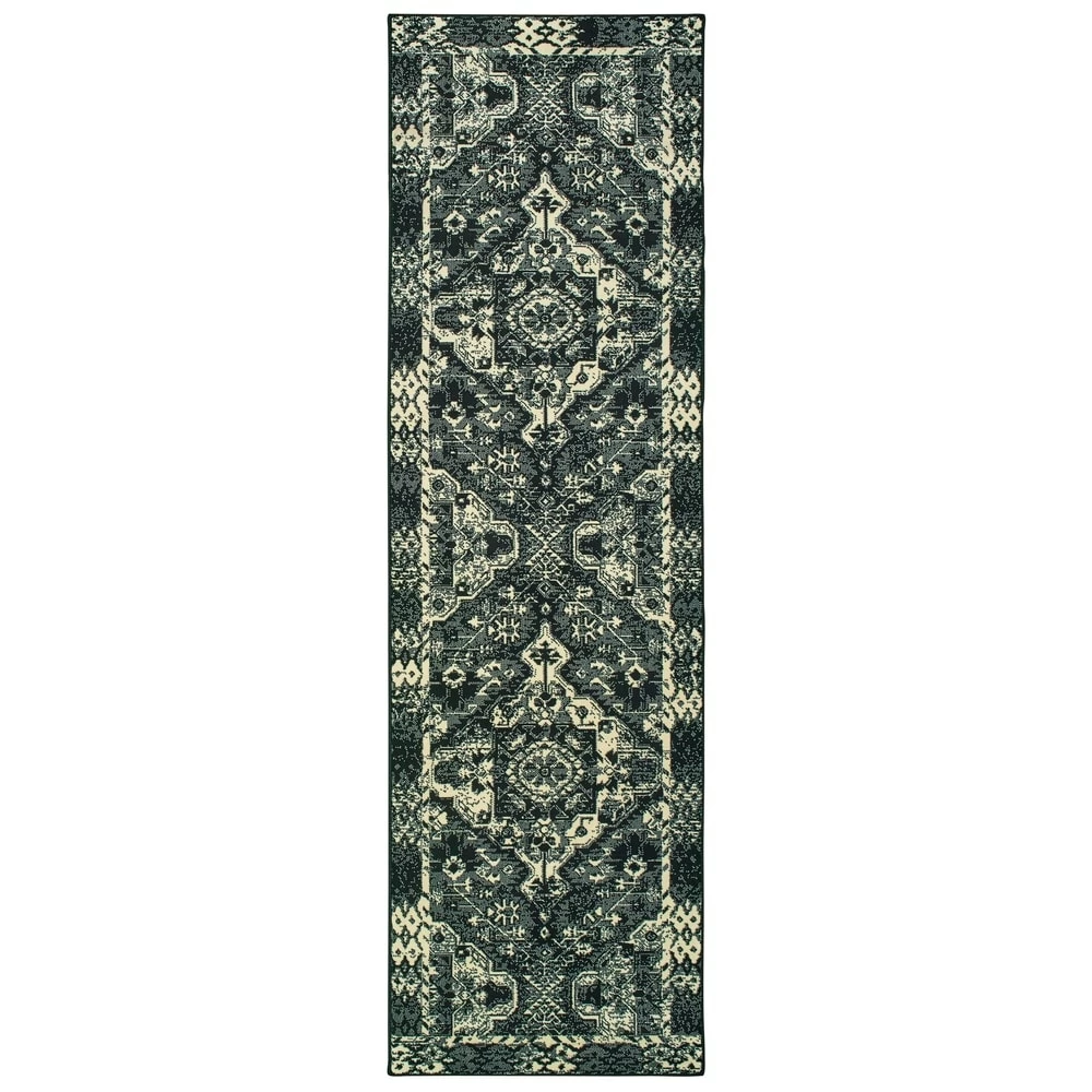 Hot Sale โจ Gracewood Hollow Moss Medallion Black/ Ivory Micro Fiber Rug Black/cream ๐ 5 Hot Sale โจ Gracewood Hollow Moss Medallion Black/ Ivory Micro Fiber Rug Black/cream ๐ - Image 3