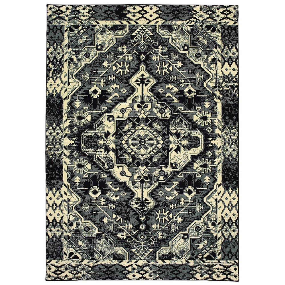 Hot Sale โจ Gracewood Hollow Moss Medallion Black/ Ivory Micro Fiber Rug Black/cream ๐ 3 Hot Sale โจ Gracewood Hollow Moss Medallion Black/ Ivory Micro Fiber Rug Black/cream ๐