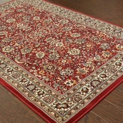 Deals 🛒 Gracewood Hollow Flanagan Persian Flair Red/ Ivory Rug Red/cream ✨