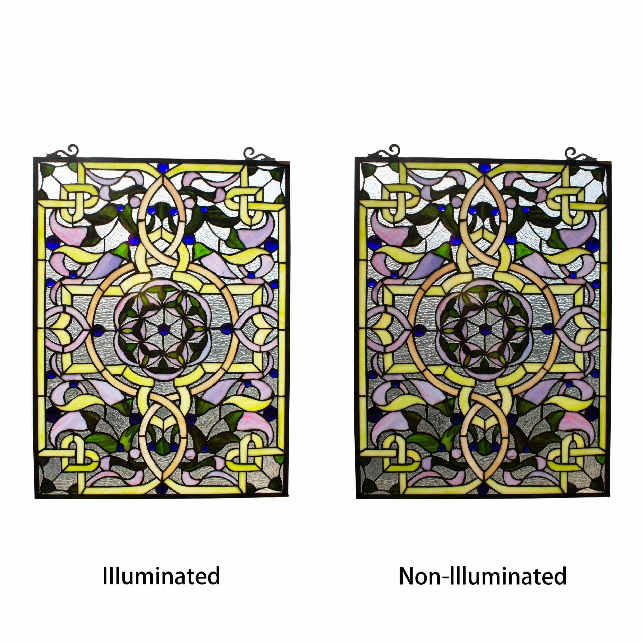 New โจ Gracewood Hollow Landu Victorian-style Stained Glass Window Panel Suncatcher ๐ 4 New โจ Gracewood Hollow Landu Victorian-style Stained Glass Window Panel Suncatcher ๐ - Image 2