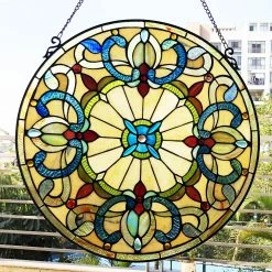 Budget ✨ Gracewood Hollow Dilloway Circular Glass Window Panel/Suncatcher 🌟