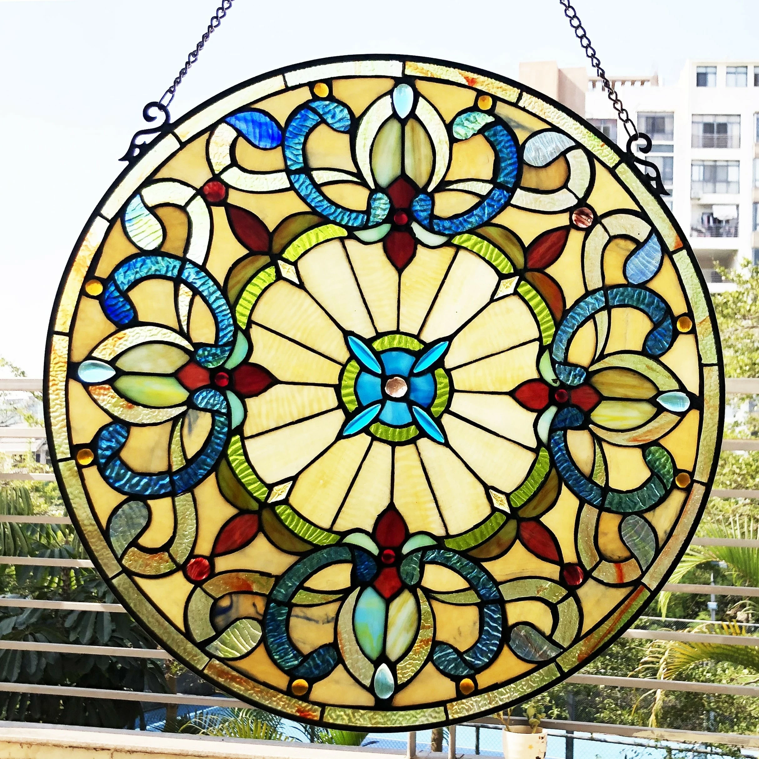 Budget โจ Gracewood Hollow Dilloway Circular Glass Window Panel/Suncatcher ๐ 3 Budget โจ Gracewood Hollow Dilloway Circular Glass Window Panel/Suncatcher ๐