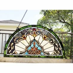 Deals 🎁 Gracewood Hollow Delapaz Half-circle Glass Window Panel/Suncatcher 💯