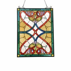 Wholesale 😉 Gracewood Hollow Yengo Victorian Stained Glass Window Panel Suncatcher 👍