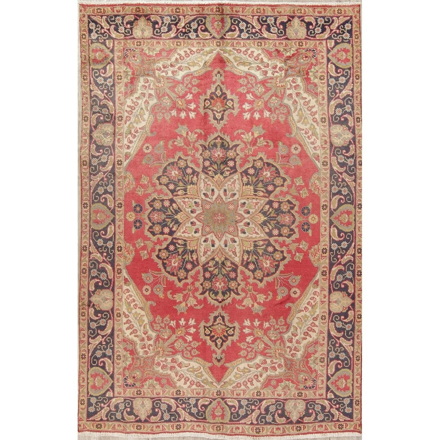 Discount ⌛ Gracewood Hollow Mwashinga Handmade Distressed Medallion Persian Area Rug - 10'3" X 6'8" ⌛ 3 Discount ⌛ Gracewood Hollow Mwashinga Handmade Distressed Medallion Persian Area Rug - 10'3" X 6'8" ⌛