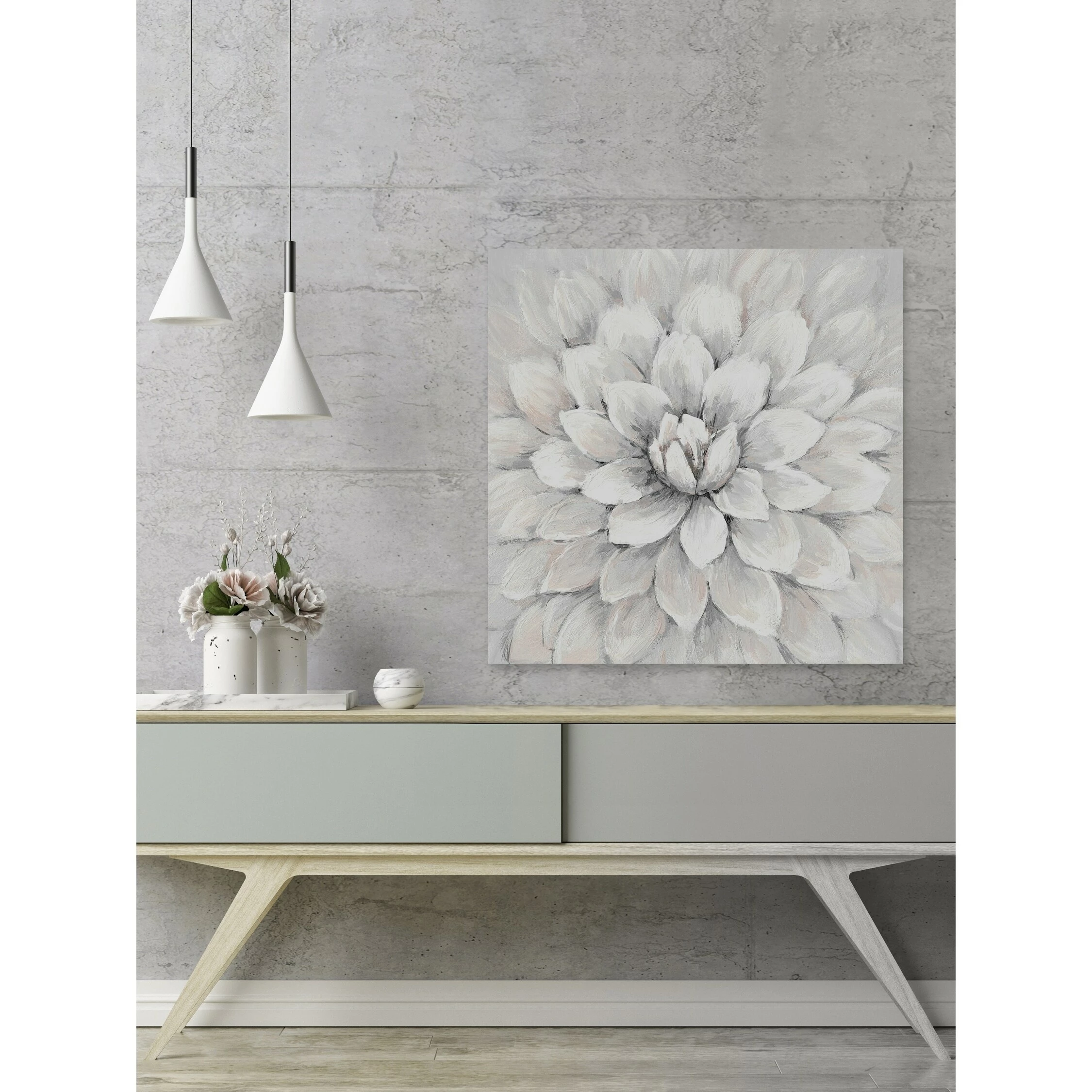 Cheapest ๐งจ Gracewood Hollow White Mum Wrapped Canvas Print โ - Image 5