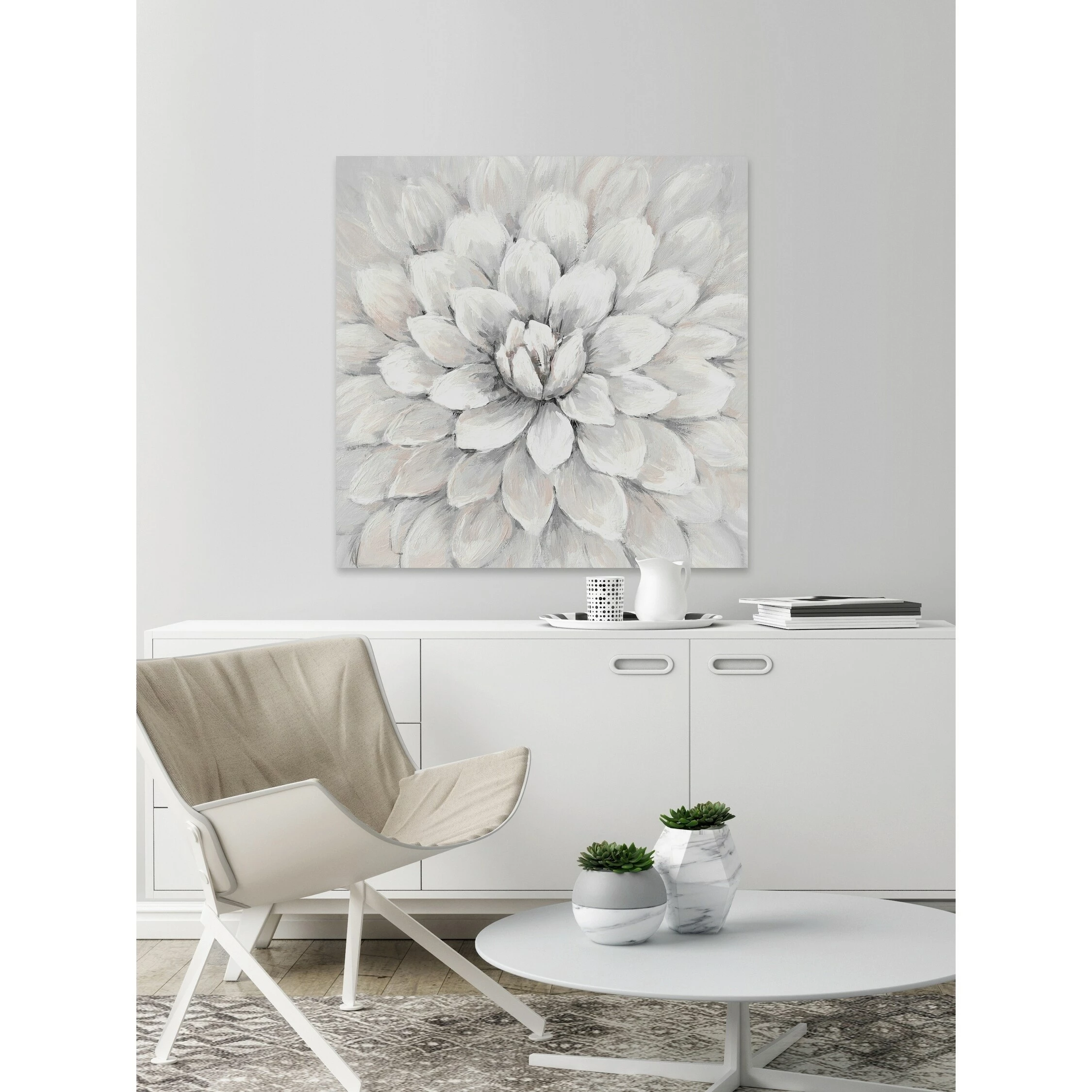 Cheapest ๐งจ Gracewood Hollow White Mum Wrapped Canvas Print โ - Image 3
